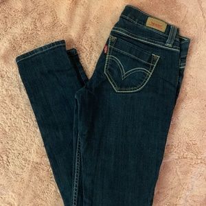 Levi 524 Too Superlow Low Rise Skinny Jeans